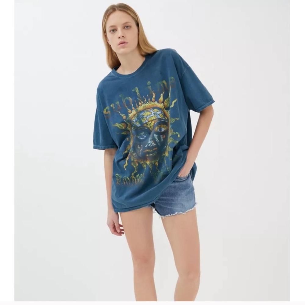 UO sublime t shirt dress blue